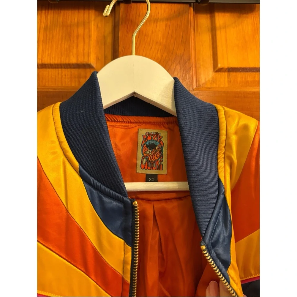 Classic Rock Couture Original Blue Rising Sun Bomber Jacket - XS - Picture 7 of 10